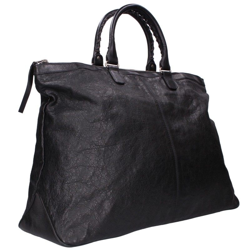 BALENCIAGA 297727 Leather Tote Bag Black Size ONE SIZE