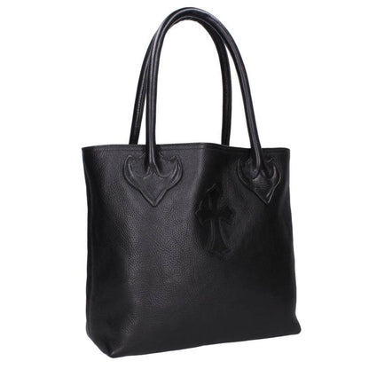 Chrome Hearts FS Tote Cross Patch Leather Bag Size ONE Black