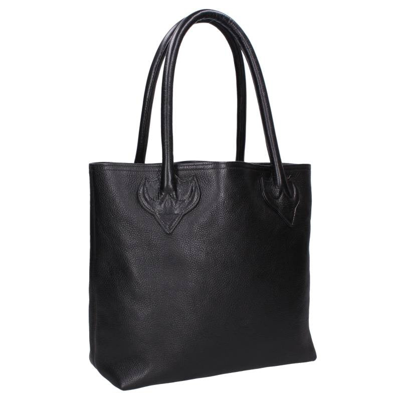 Chrome Hearts FS Tote Cross Patch Leather Bag Size ONE Black