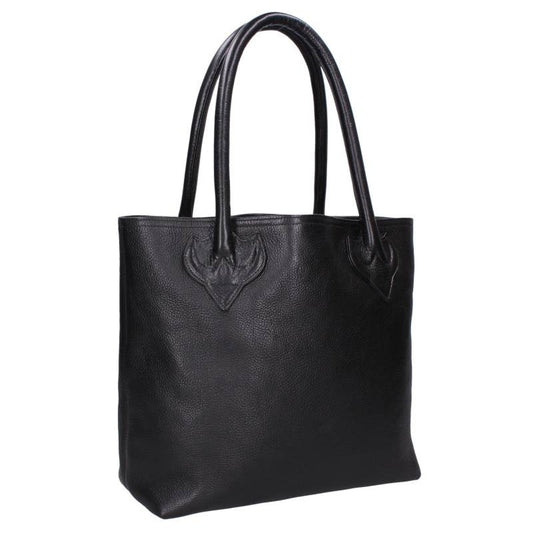 Chrome Hearts FS Tote Cross Patch Leather Bag Size ONE Black