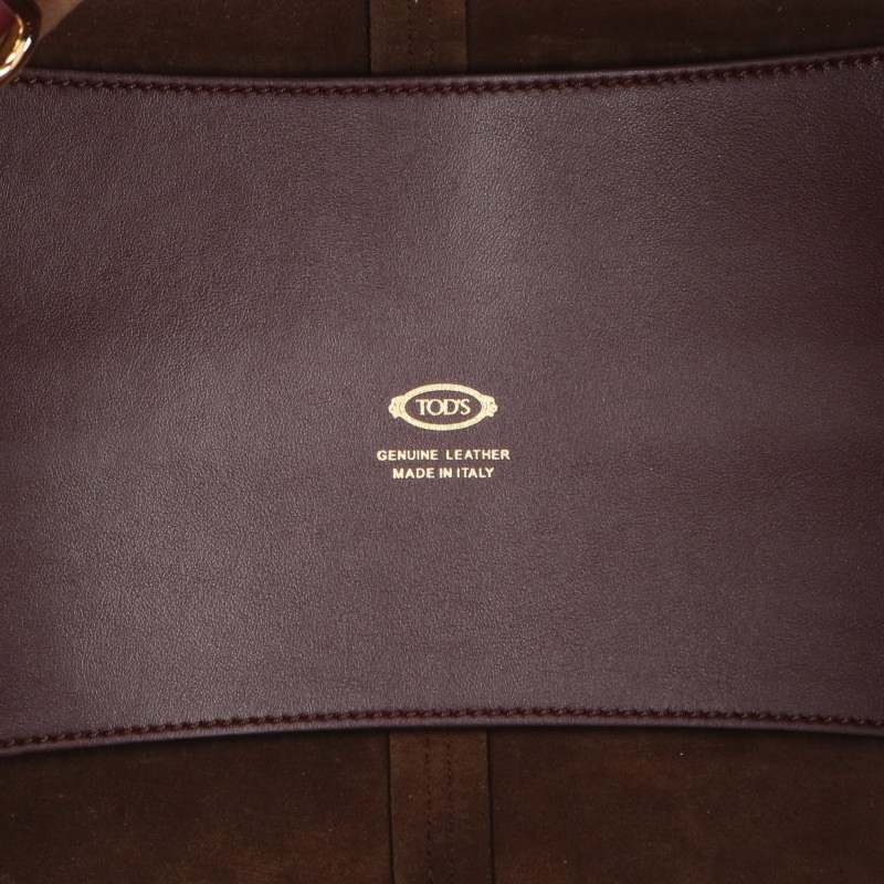TODS Di Bag Folio Leather Tote Bag Bordeaux Size ONE SIZE