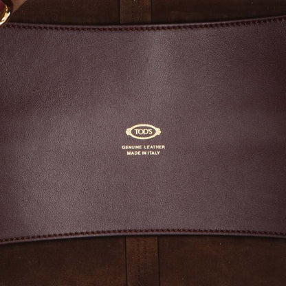 TODS Di Bag Folio Leather Tote Bag Bordeaux Size ONE SIZE