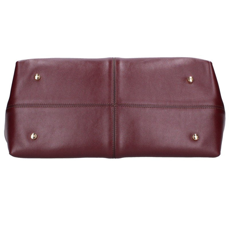 TODS Di Bag Folio Leather Tote Bag Bordeaux Size ONE SIZE