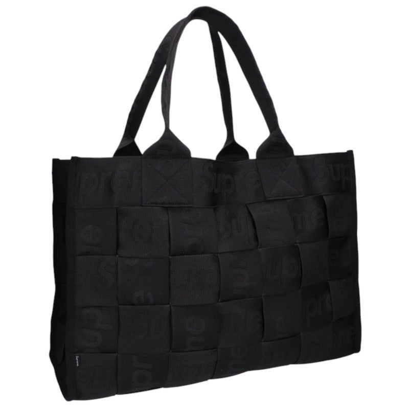SUPREME 23SS Woven Large Tote Bag Black Size LARGE