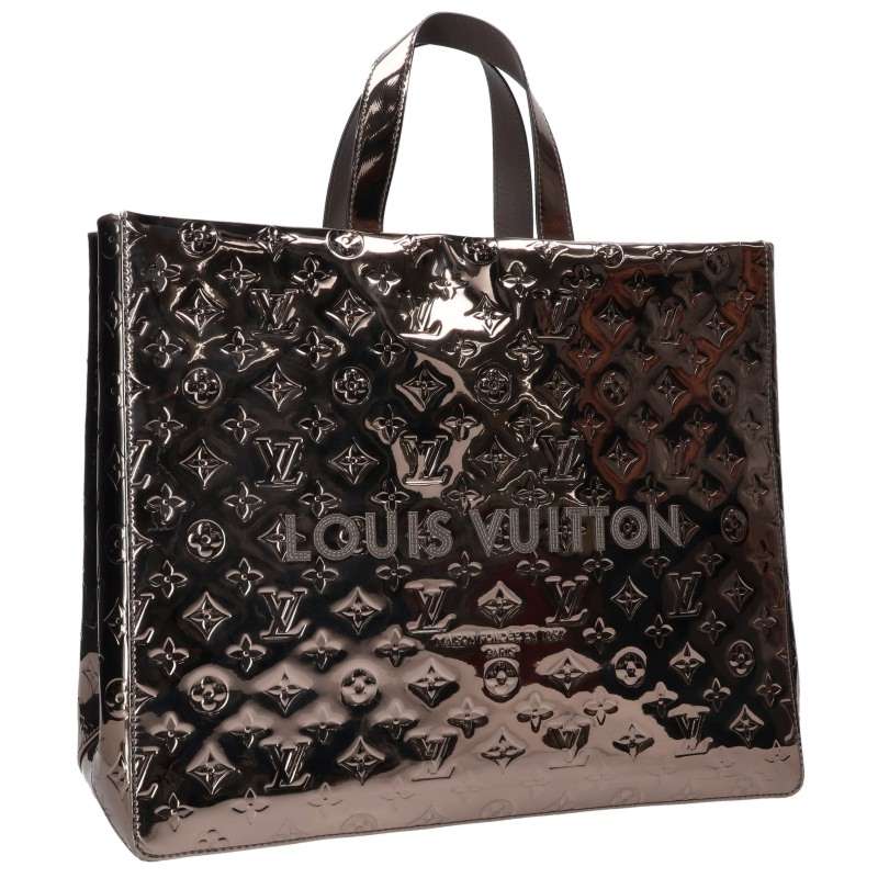 LOUISVUITTON Monogram Shopper Tote Bag Silver Size MM