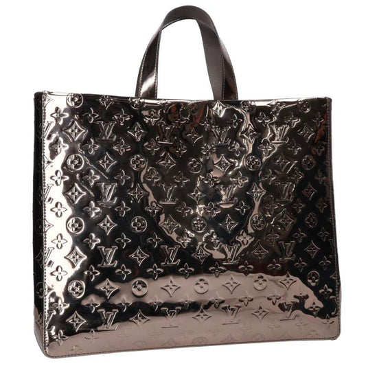 LOUISVUITTON Monogram Shopper Tote Bag Silver Size MM