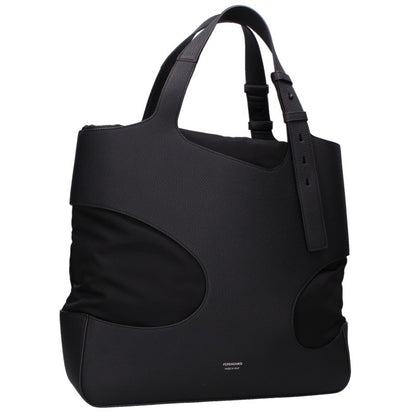 Ferragamo Cut Out Leather Tote Bag Black