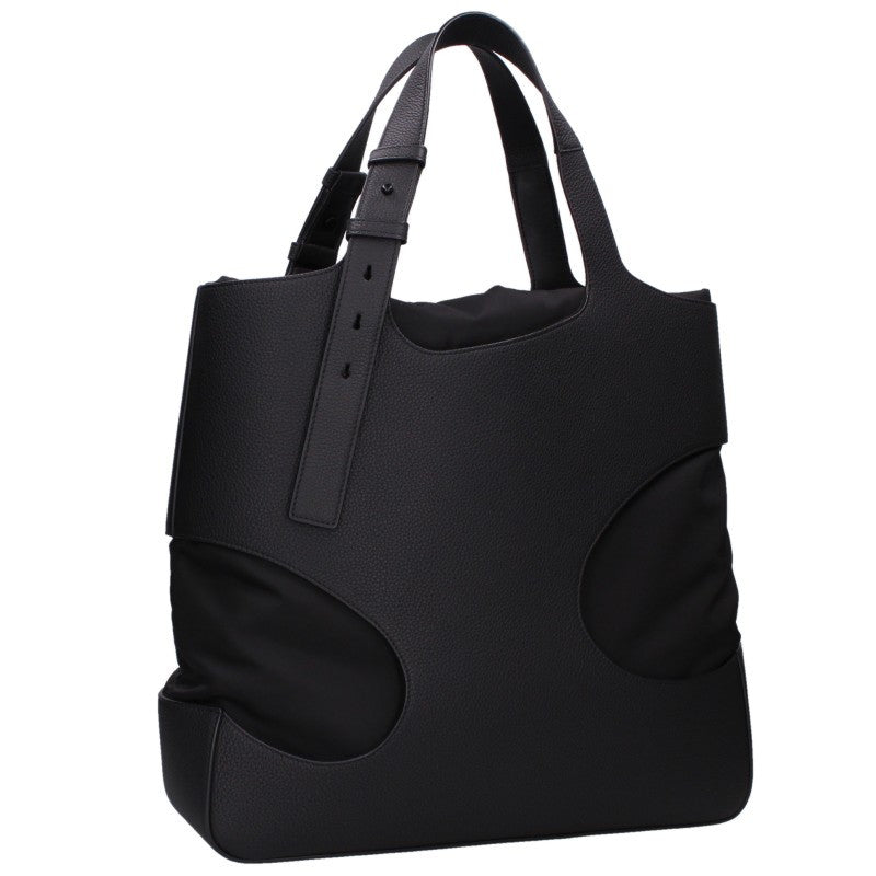Ferragamo Cut Out Leather Tote Bag Black