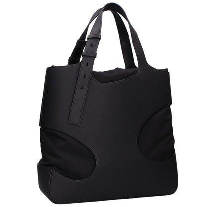 Ferragamo Cut Out Leather Tote Bag Black