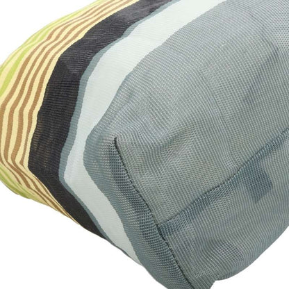 MARNI Stripe Market Tote Bag Green/Gray