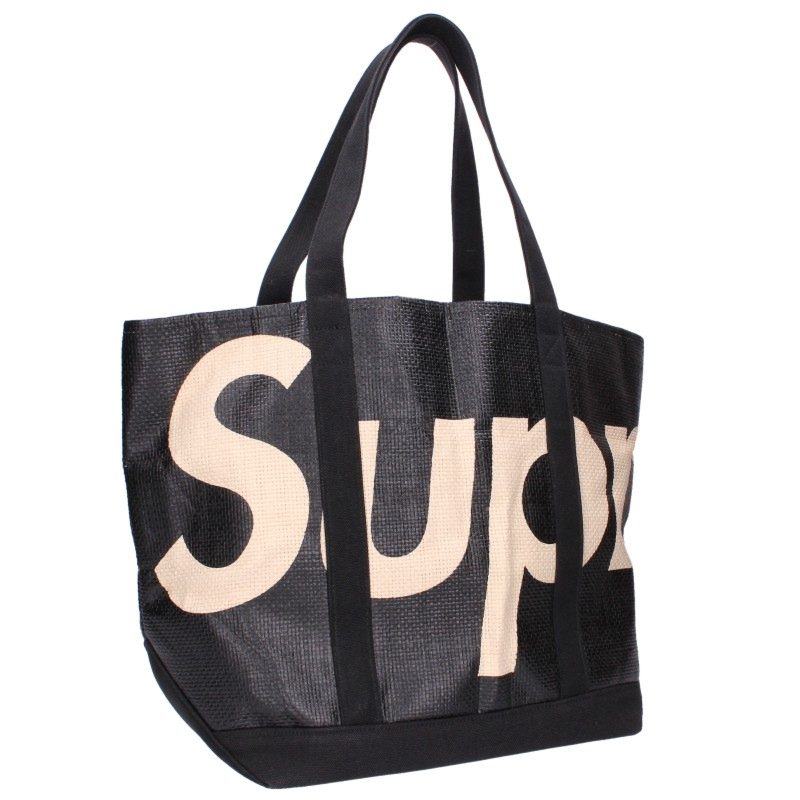 SUPREME 20SS Raffia Tote Bag Black Size ONE SIZE