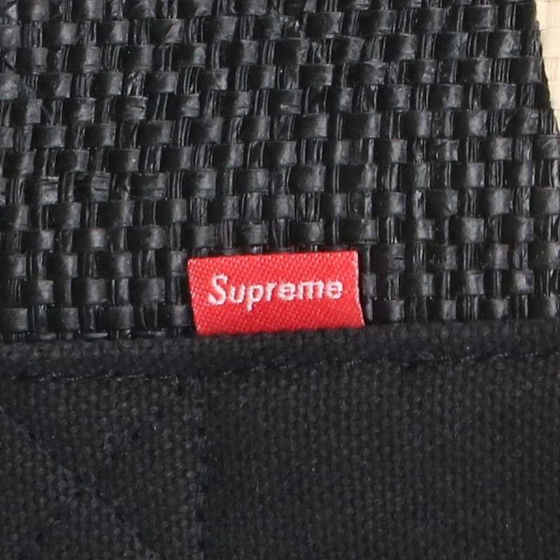 SUPREME 20SS Raffia Tote Bag Black Size ONE SIZE