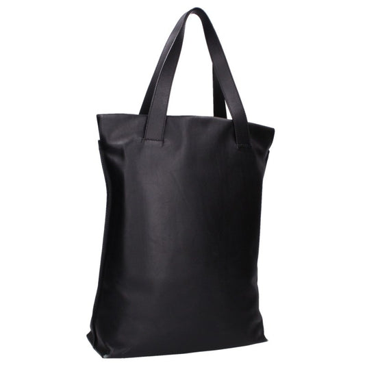 LOEWE Anagram Leather Shopper Tote Bag Black