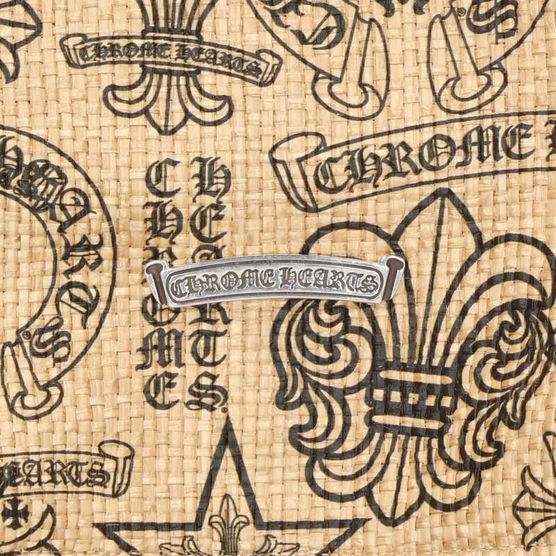 Chrome Hearts Multi Logo Print Straw Bag Multi Size ONE SIZE