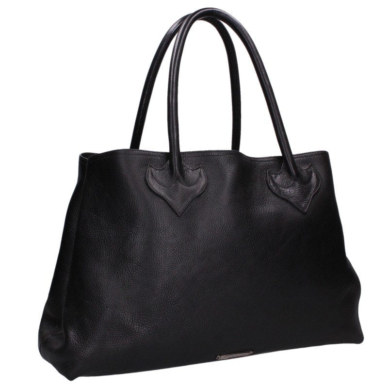 Chrome Hearts 3 Cemetery Leather Tote Bag Black