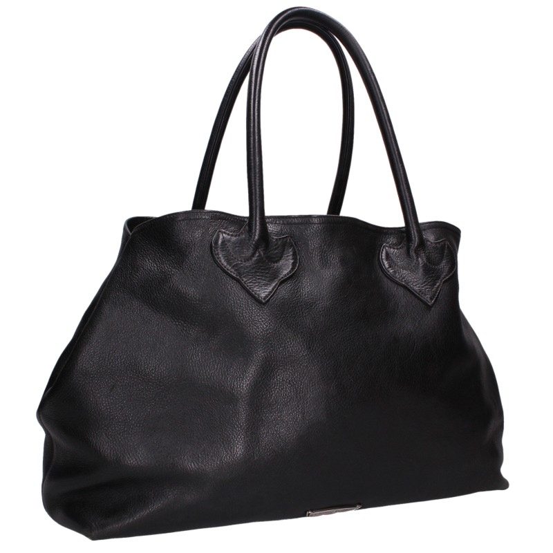 Chrome Hearts 3 Cemetery Cross Leather Tote Bag
