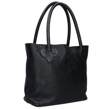 Chrome Hearts FS Tote Cross Patch Leather Bag Black/Silver