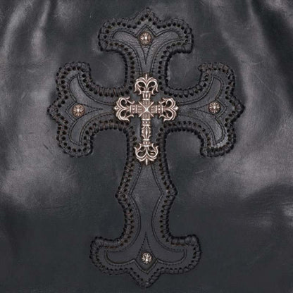 Chrome Hearts Filigree Decorated Leather Tote Bag