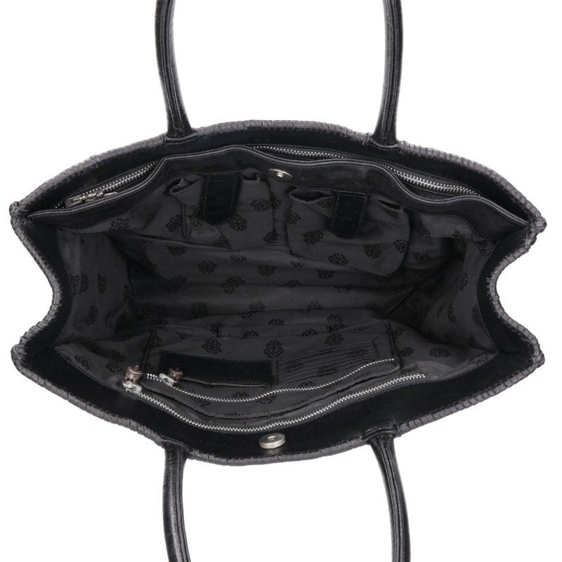 Chrome Hearts Filigree Decorated Leather Tote Bag