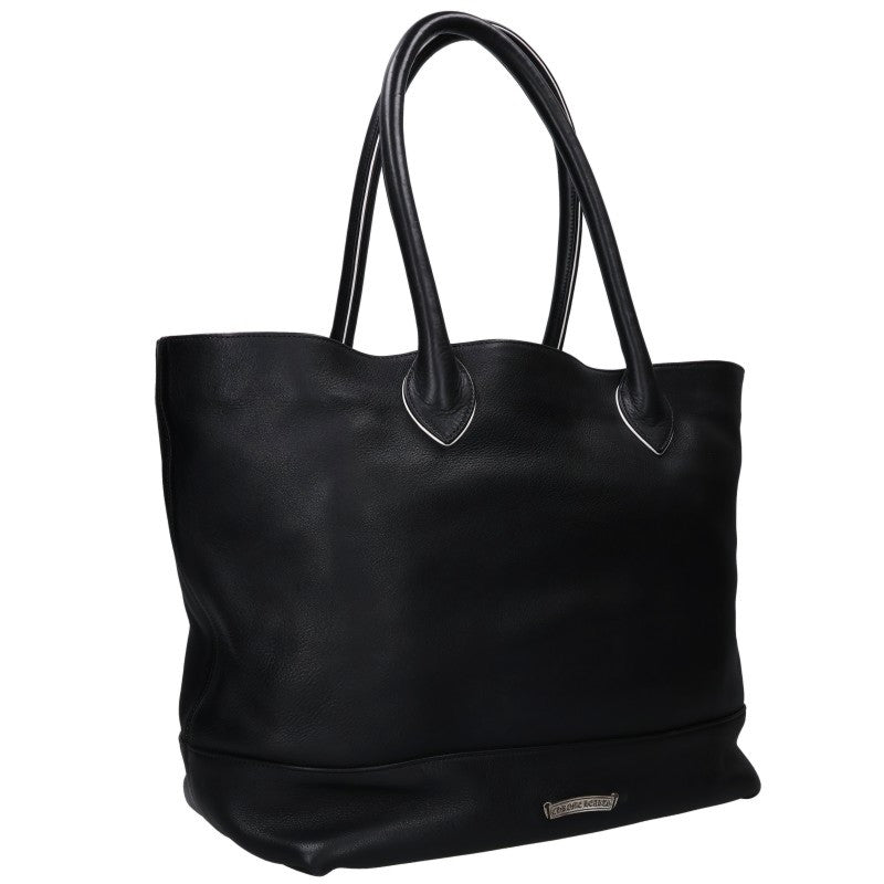 Chrome Hearts Cemetery Cross Patch Leather Tote Bag
