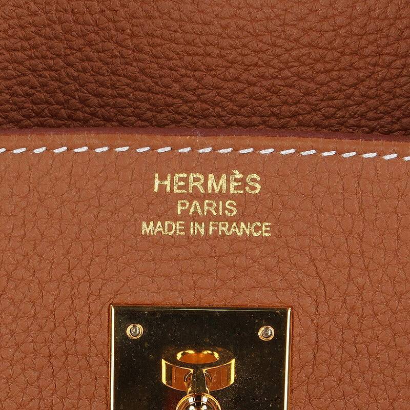 HERMES Birkin 40 X Stamp Gold Hardware Handbag Size ONE SIZE