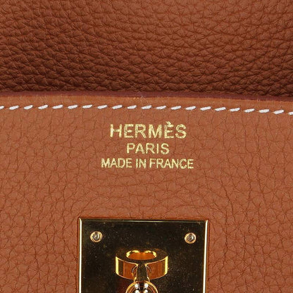 HERMES Birkin 40 X Stamp Gold Hardware Handbag Size ONE SIZE