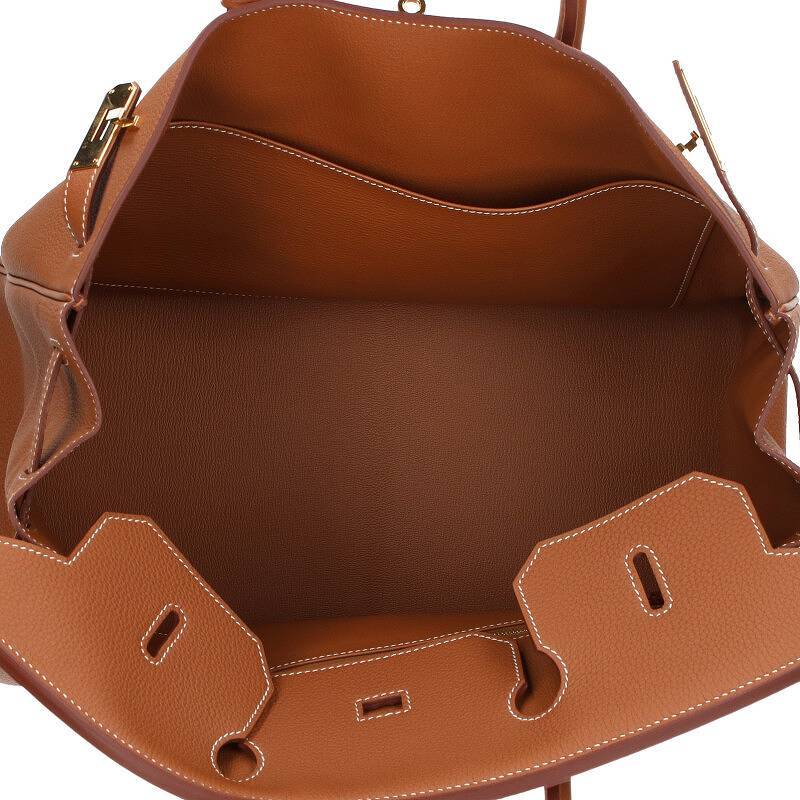 HERMES Birkin 40 X Stamp Gold Hardware Handbag Size ONE SIZE
