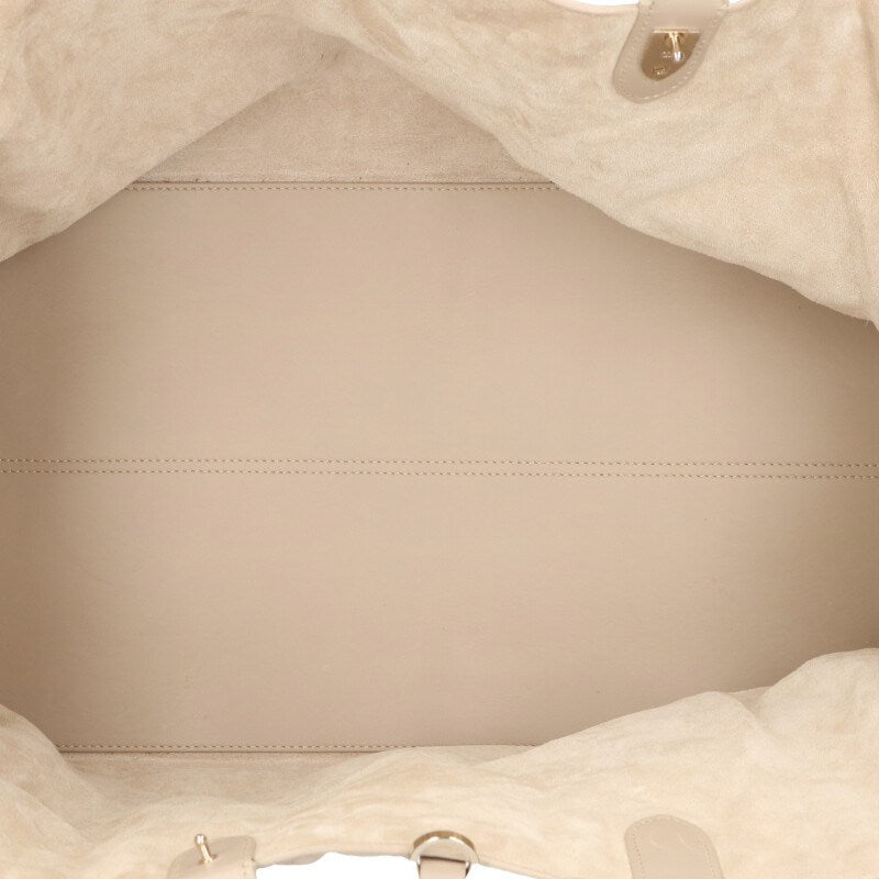 DIOR Toujours Large Leather Handbag Beige Size ONE SIZE