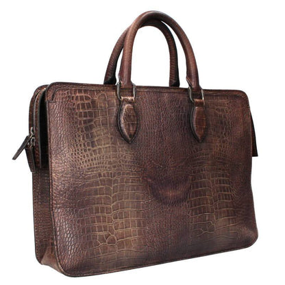 Berluti Un Jour Crocodile Leather Handbag Size ONE SIZE