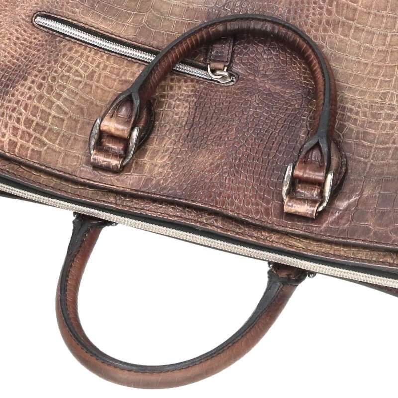 Berluti Un Jour Crocodile Leather Handbag Size ONE SIZE