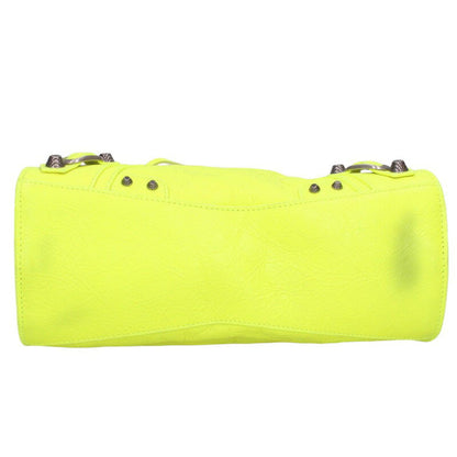 Balenciaga XS 2way Leather Handbag Yellow One Size