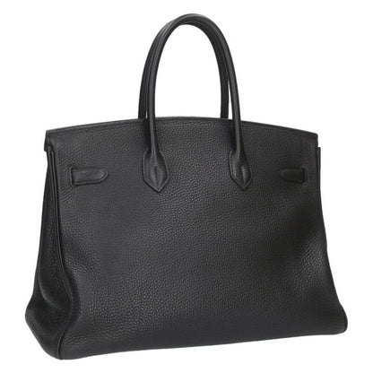 HERMES Birkin 35 Togo Black SHW □H Stamp Size ONE SIZE