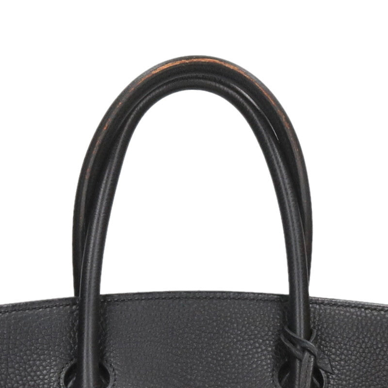 HERMES Birkin 35 Togo Black SHW □H Stamp Size ONE SIZE