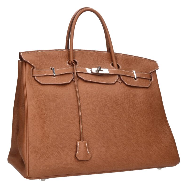 HERMES Birkin 40 Gold Togo Z Stamp SHW Handbag Size ONE SIZE