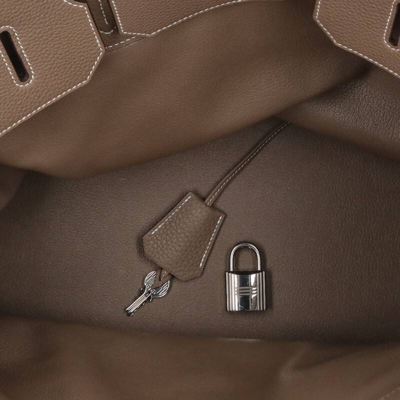 HERMES Haut à Courroies 40 Etoupe Togo Z Stamp Size ONE SIZE