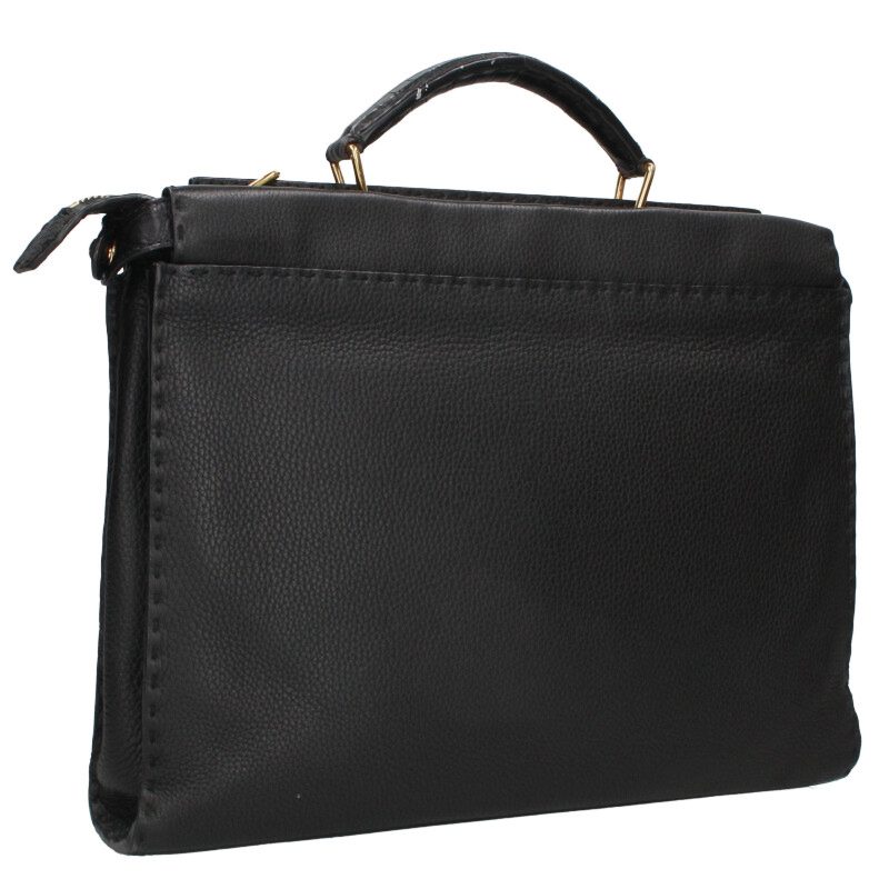 FENDI Peekaboo Fit Selleria Croc Leather Trim Size ONE SIZE
