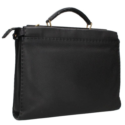 FENDI Peekaboo Fit Selleria Croc Leather Trim Size ONE SIZE