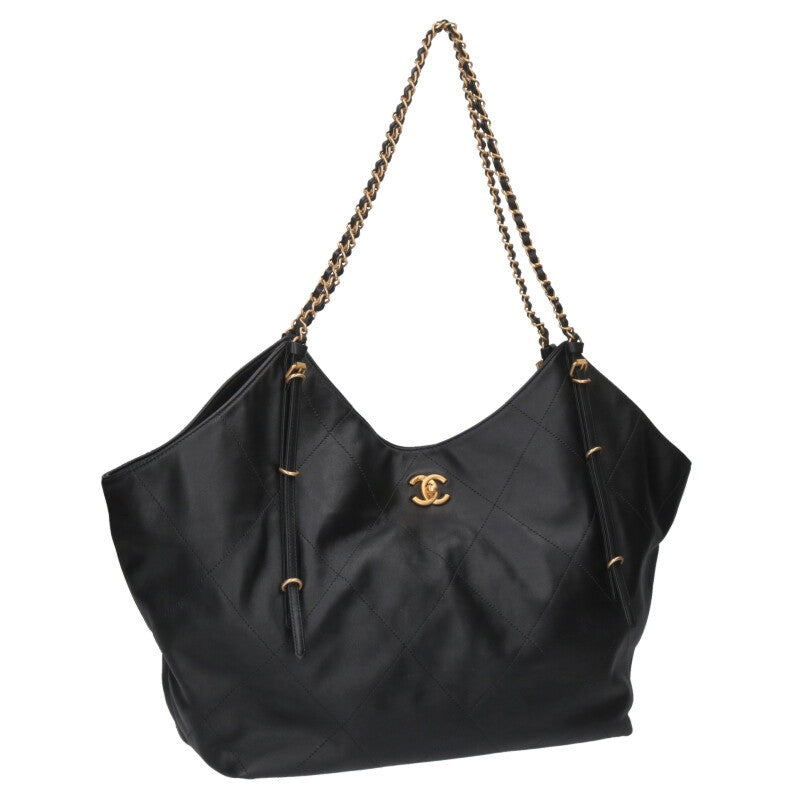 CHANEL Coco Mark Maxi Shopping Handbag w/ Size ONE SIZE