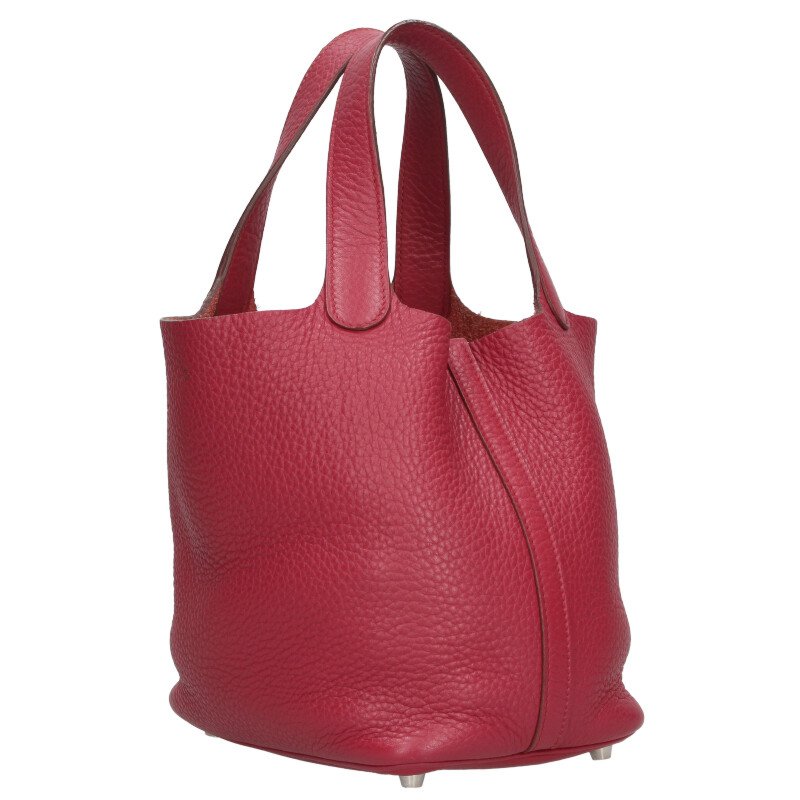 HERMES Picotin Lock PM Ruby Taurillon Clemence Size ONE SIZE
