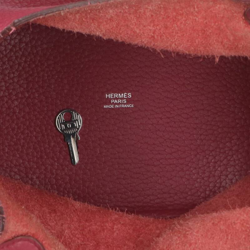 HERMES Picotin Lock PM Ruby Taurillon Clemence Size ONE SIZE