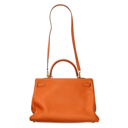 HERMES Kelly 35 Orange Taurillon Clemence GHW Size ONE SIZE