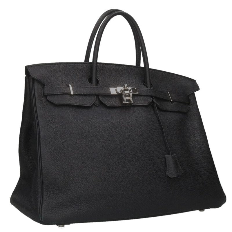 HERMES Birkin 40 Black Togo U Stamp SHW Size ONE SIZE