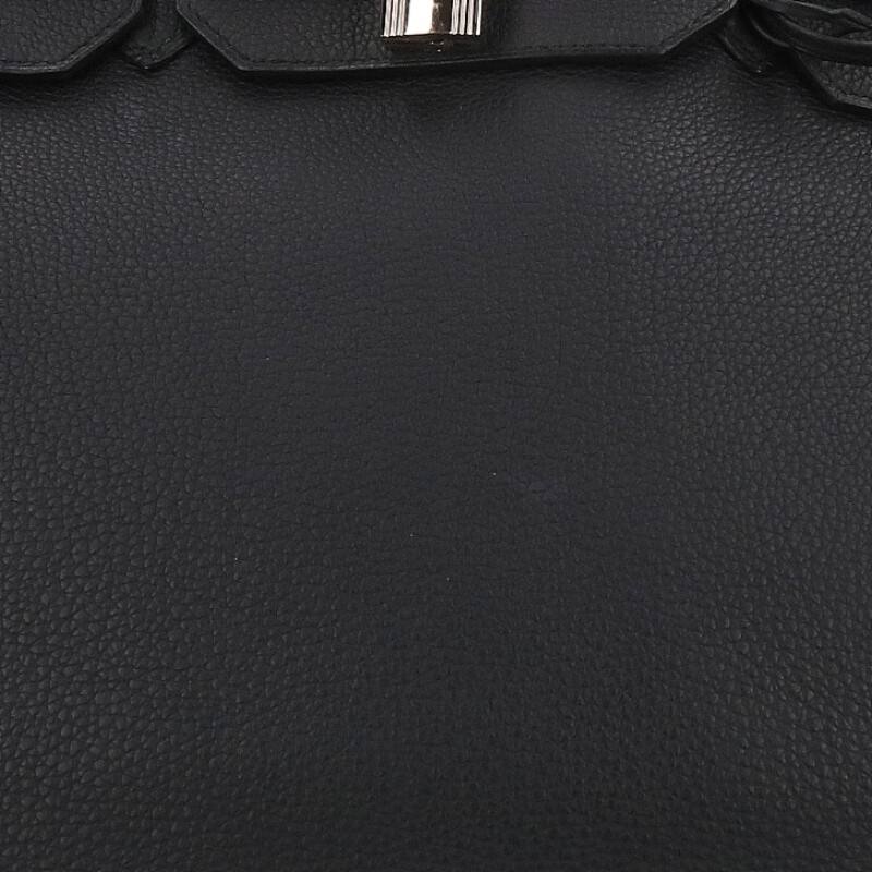 HERMES Birkin 40 Black Togo U Stamp SHW Size ONE SIZE