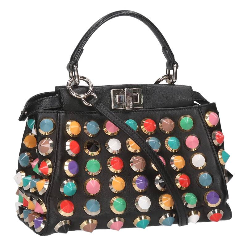 FENDI Peekaboo Mini Multi Studded Leather Size ONE SIZE