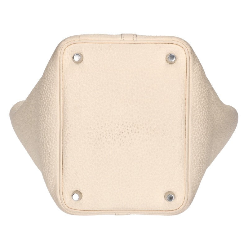 HERMES Picotin Lock PM Y White Silver Size ONE SIZE