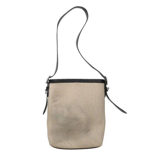 KENZO Canvas x Leather Shoulder Bag Beige Size ONE SIZE