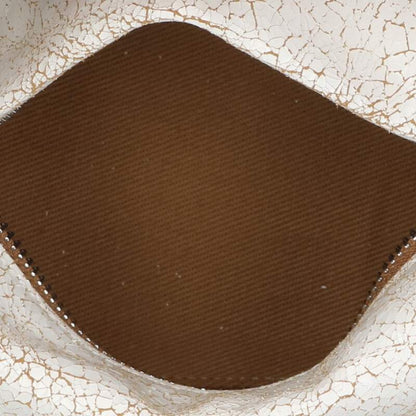 KENZO Furoshiki White Brown Flap Leather 2-Way Size ONE SIZE