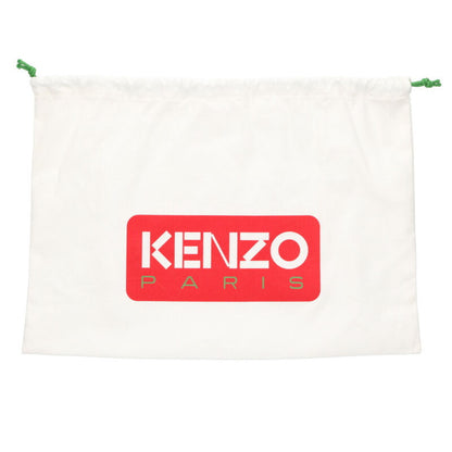 KENZO Furoshiki White Brown Flap Leather 2-Way Size ONE SIZE