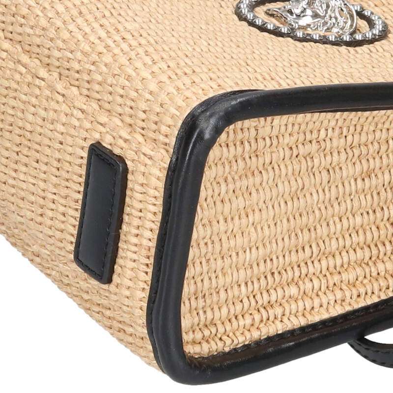 Versace Medusa 2-Way Handbag Beige Black Size ONE SIZE