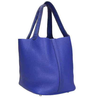 HERMES Picotin Lock MM Blue Touch Alligator Size ONE SIZE